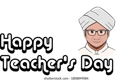 Happy Teachers Day. Celebration On Birth Day Dr.sarvepalli Radhakrishnan