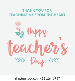 Happy teachers day celebration vector background