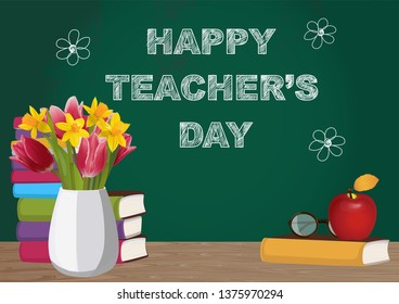 Happy teachers day. Concept. Vector illustration.
