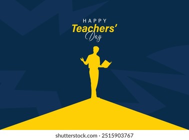 Happy Teachers' Day Concept Vector Illustration.