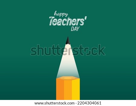 Happy Teacher's day concept vector illustration background. Creative teacher's day vector education concept.