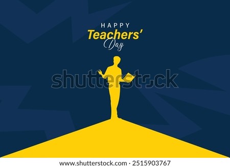 Happy Teachers' Day Concept Vector Illustration.