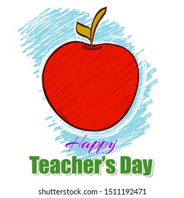 Happy Teachers Day Creative Colorful Abstract Stock Vector (Royalty ...