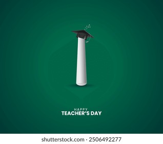 Happy Teacher's day creative concept vector illustration. Creative teacher's day education concept. design for banner, poster.