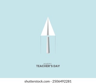 Happy Teacher's day creative concept vector illustration. Creative teacher's day education concept. design for banner, poster.