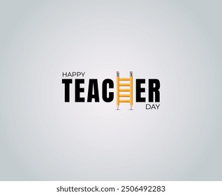 Happy Teacher's day creative concept vector illustration. Creative teacher's day education concept. design for banner, poster.