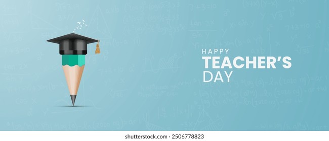 Happy Teacher's day creative concept vector illustration. Creative teacher's day education concept. design for banner, poster.