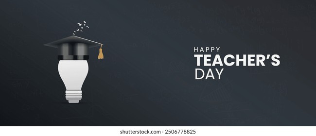 Happy Teacher's day creative concept vector illustration. Creative teacher's day education concept. design for banner, poster.