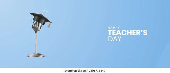 Happy Teacher's day creative concept vector illustration. Creative teacher's day education concept. design for banner, poster.