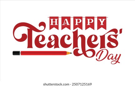 Happy Teachers Day creative concept banner, poster, social media post, template, background. Happy Teachers Day creative idea.