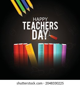 Happy teachers day creative design background