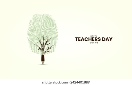 Happy Teachers Day. Creative  Design for banner poster, 3D Illustration