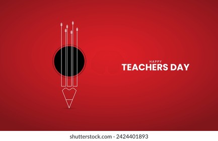 Happy Teachers Day. Creative  Design for banner poster, 3D Illustration
