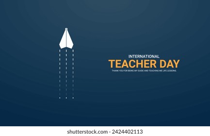 Happy Teachers Day. Creative Design for banner poster,  Teacher day vector, 3D Illustration