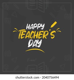 Happy Teachers Day Creative Vector Illustration Stock Vector (Royalty ...