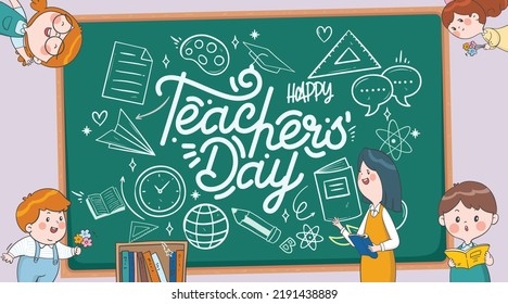 Happy Teacher's Day  design in adobe illustrator 