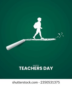 Happy Teachers Day! Design for banner poster, 3D Illustration