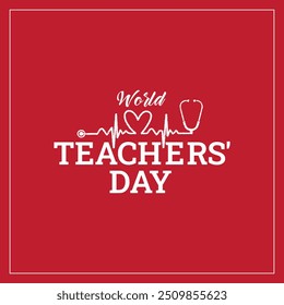 Happy Teachers Day Design for banner posters, World Teachers Day Logo, Vector art and typography design elements for congratulation cards, banners, and flyers. Pen pencil book education teacher 