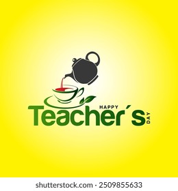 Happy Teachers Day Design for banner posters, World Teachers Day Logo, Vector art and typography design elements for congratulation cards, banners, and flyers. Pen pencil book education teacher 