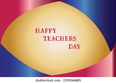 Happy Teachers Day With Free Vector