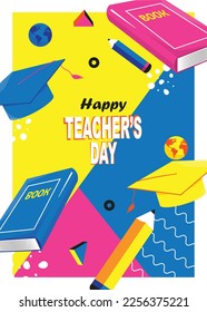 Happy teacher's day with good template