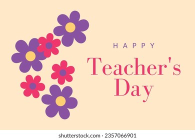 Happy teachers day greeting card, poster, banner. Vector illustration