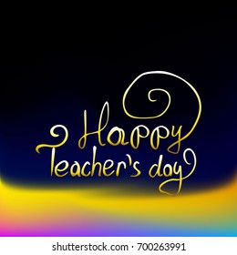 Happy Teachers Day greeting card. Teachers Day vector illustration