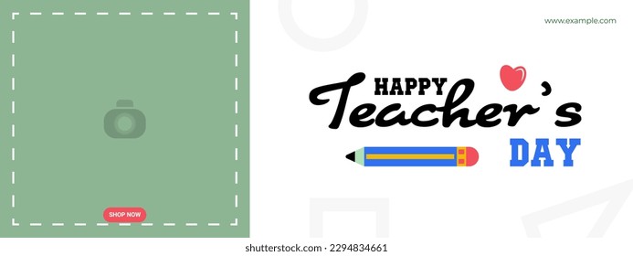 Happy Teacher's Day. Greeting design for promotion, advertising, education.