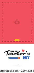 Happy Teacher's Day. Greeting design for promotion, advertising, education.