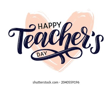 Happy Teachers Day Hand Sketched Lettering Stock Vector (Royalty Free ...