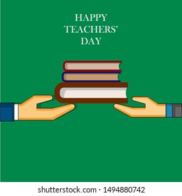 happy teachers day illustration in vector file