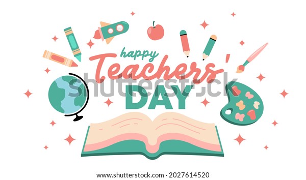 Happy Teachers Day Illustration Vector Soft Stock Vector (Royalty Free ...