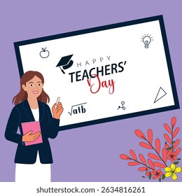 Happy teachers day, International Happy Teacher's day Social media post.