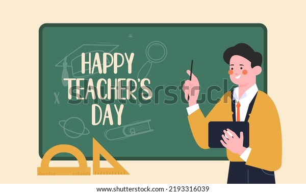 Happy Teachers Day Poster Background Concept Stock Vector (royalty Free 