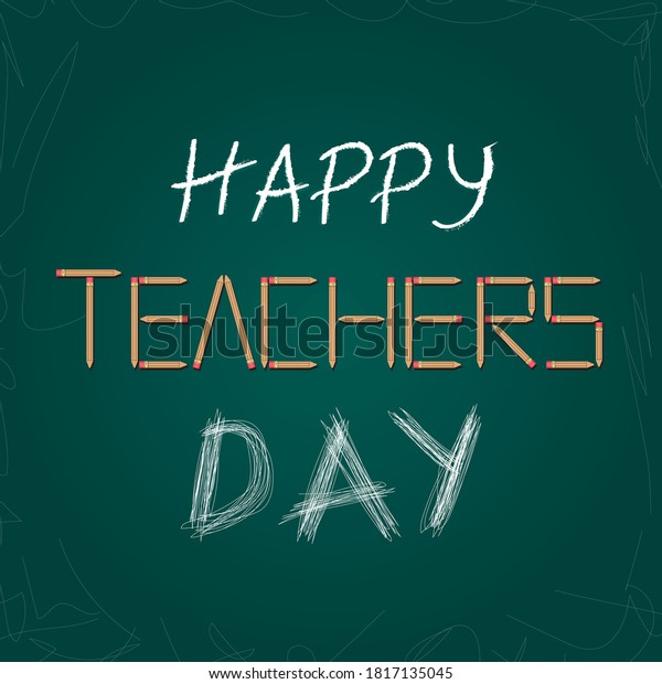 Happy Teachers Day Poster Concept Stock Vector (Royalty Free ...