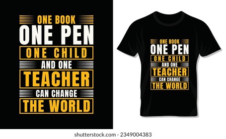 Happy teacher's day special typography t-shirt design.