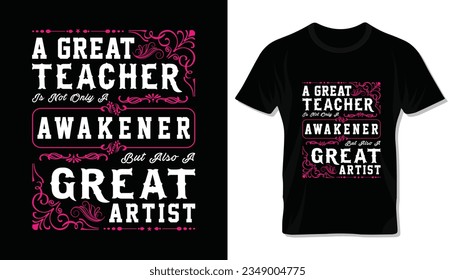 Happy teacher's day special typography t-shirt design.