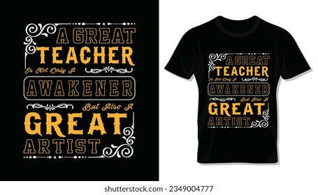 Happy teacher's day special typography t-shirt design.