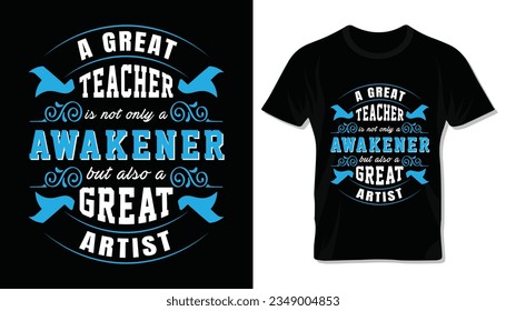 Happy teacher's day special typography t-shirt design.