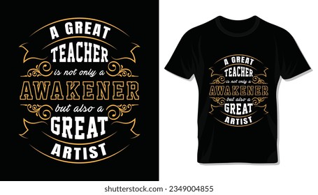 Happy teacher's day special typography t-shirt design.