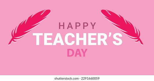 Happy Teacher's day. Template for background, banner, card, poster. vector illustration.