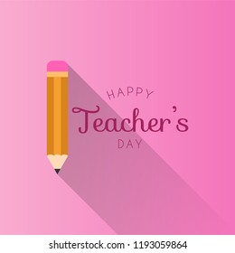 Happy teacher's day template design, vector eps 10