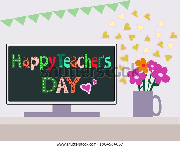 Happy Teachers day. Template  design for\
greeting cards brochures, posters . Indians celebrate teachers day\
on September 5 every year. Online wishing teachers for their\
commendable work in E\
learning.