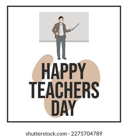 happy teachers day thank you teacher vector