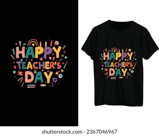 Happy teacher's day tshirt design