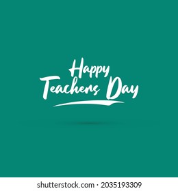 Happy Teachers Day Typography Design Stock Vector (Royalty Free ...