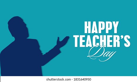 Happy Teachers Day Typography | World Teachers Day Banner
