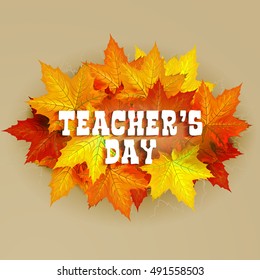 Happy Teachers Day Unique Handdrawn Poster Stock Vector (Royalty Free ...