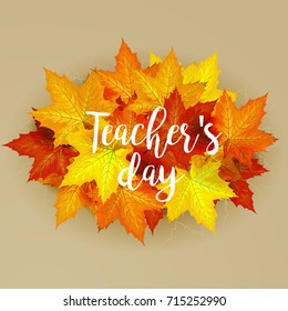 Happy Teachers Day Unique Handdrawn Poster Stock Vector (Royalty Free ...