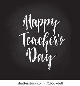 Happy Teachers day - unique handdrawn typography poster. Vector art. Great design element for congratulation cards, banners and flyers.